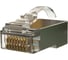 Разъем легкой оконцовки Hyperline PLEZ-8P8C-UA-C6-SH-100 RJ-45 (8P8C) под витую пару, язычок Arch, категория 6 (50 µ"/ 50 микродюймов), экранированный, универсальный, для одножильного и мног 1