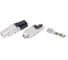 Разъем полевой оконцовки Hyperline PLUD-8P8C-S-C6A-SH RJ-45 (8P8C) под витую пару, для одножильного кабеля, toolless, категория 6A, экранированный, накручивающийся хвостовик, IDC 427413 1