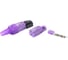 Разъем Hyperline PLUD-8P8C-S-C6-VL RJ-45 (8P8C) под витую пару, полевая заделка, категория 6, неэкранированный, для одножильного кабеля, зажимной (защелка) хвостовик, фиолетовый, IDC 427433 1