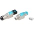 Разъем полевой оконцовки Hyperline PLUD-8P8C-S-C8-SH RJ-45 (8P8C) под витую пару, для одножильного кабеля, toolless, категория 8, экранированный, накручивающийся хвостовик, IDC 454283 1