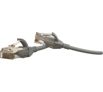 Патч-корд Hyperline PC-LPT-UTP-RJ45-RJ45-C6-3M-LSZH-GY U/UTP, категория 6 (100% Fluke Component Tested), 28AWG, LSZH, 3 м, серый 445637