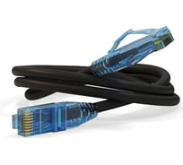 Патч-корд Hyperline PC-LPM-UTP-RJ45-RJ45-C6-15M-LSZH-BK U/UTP, Cat.6 (100% Fluke Component Tested), LSZH, 15 м, черный 230323