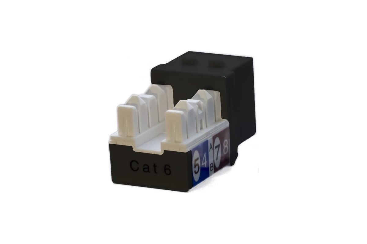 Вставка Keystone Hyperline KJ9-8P8C-C6-90-BK Jack RJ-45(8P8C ...