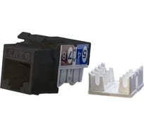Вставка Keystone Hyperline KJ9-8P8C-C6-90-BK Jack RJ-45(8P8C), категория 6, черная 432656