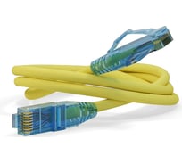 Патч-корд Hyperline PC-LPM-UTP-RJ45-RJ45-C6-10M-LSZH-YL U/UTP, Cat.6 (100% Fluke Component Tested), LSZH, 10 м, желтый 230318