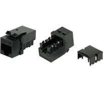 Вставка Keystone Hyperline KJ9-8P8C-C5e-90-BK Jack RJ-45(8P8C), категория 5e, черная 432650