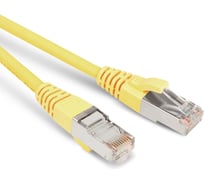 Патч-корд Hyperline PC-LPM-STP-RJ45-RJ45-C6-1M-LSZH-YL U/FTP, экранированный, Cat.6 (100% Fluke Component Tested), LSZH, 1 м, желтый 230349