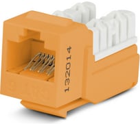 Вставка Keystone Hyperline KJNE-8P8C-C6-90-OR Jack RJ-45(8P8C), категория 6, 110 IDC, заделка с помощью NE-TOOL, оранжевая 212411