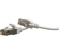 Патч-корд Hyperline PC-LPT-SFTP-RJ45-RJ45-C6-1.5M-LSZH-WH S/FTP, экранированный, категория 6 (100% Fluke Component Tested), 28AWG, LSZH, 1.5 м, белый 445772
