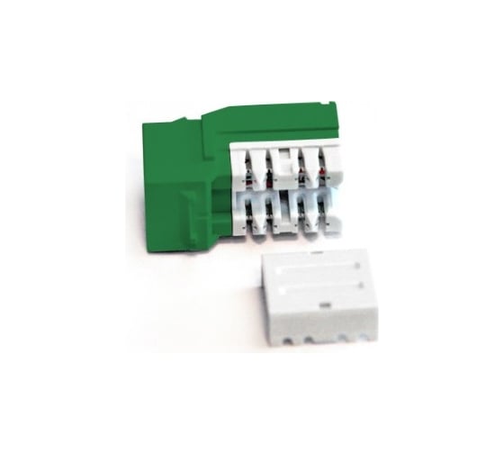 Вставка Keystone Hyperline KJNE-8P8C-C5e-90-GN Jack RJ-45(8P8C), категория 5e, 110 IDC, заделка с помощью NE-TOOL, зеленая 212408