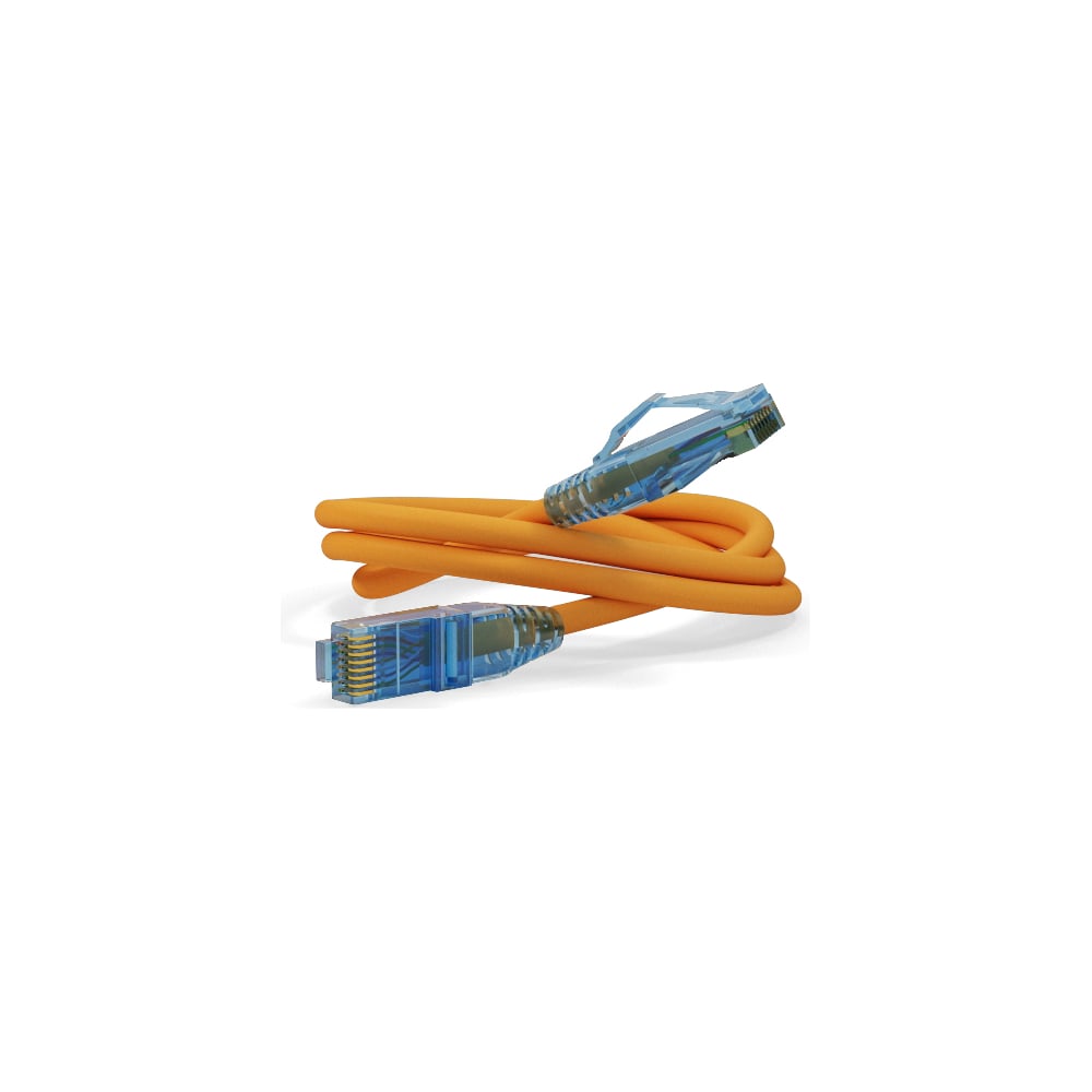 Патч-корд Hyperline PC-LPM-UTP-RJ45-RJ45-C6-1M-LSZH-OR U/UTP, Cat.6 ...