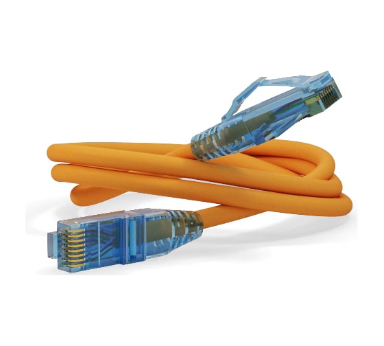 Патч-корд Hyperline PC-LPM-UTP-RJ45-RJ45-C6-1M-LSZH-OR U/UTP, Cat.6 (100% Fluke Component Tested), LSZH, 1 м, оранжевый 230210 1