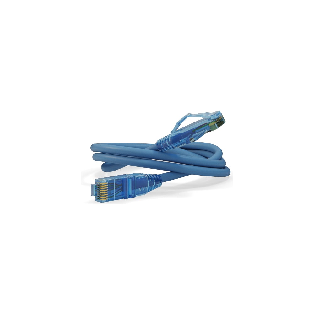 Патч-корд Hyperline PC-LPM-UTP-RJ45-RJ45-C6-1M-LSZH-BL U/UTP, Cat.6 ...