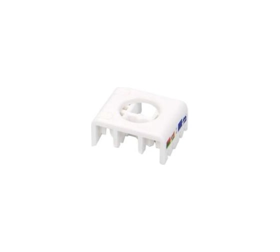 Вставка Keystone Hyperline KJ8-8P8C-C6-180-TLS-WH Jack RJ-45(8P8C), категория 6, тип 180 градусов, Toolless, белая 426190