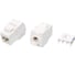 Вставка Keystone Hyperline KJ8-8P8C-C6-180-TLS-WH Jack RJ-45(8P8C), категория 6, тип 180 градусов, Toolless, белая 426190 1