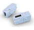 Вставка Hyperline KJ1-USB-VA2-WH формата Keystone Jack с проходным адаптером USB 2.0 (Type A), 90 градусов, ROHS, белая 247403 1