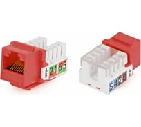 Вставка Hyperline KJ2-8P8C-C5E-90-RD-50 Keystone Jack RJ-45(8P8C), категория 5e, Dual IDC, красная (50 шт.) 433956