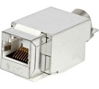 Вставка Hyperline KJ2-8P8C-C6-TLS-SH-F-WH (KJ2-8P8C-C6-TLS-SH-F) Keystone Jack RJ-45(8P8C), категория 6, экранированная, Toolless, белая 24447