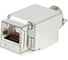 Вставка Hyperline KJ2-8P8C-C6-TLS-SH-F-WH (KJ2-8P8C-C6-TLS-SH-F) Keystone Jack RJ-45(8P8C), категория 6, экранированная, Toolless, белая 24447 1