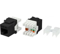 Вставка Hyperline KJ8-8P8C-C5e-180-BK Keystone Jack RJ-45(8P8C), категория 5e, тип 180 градусов, черная 432632