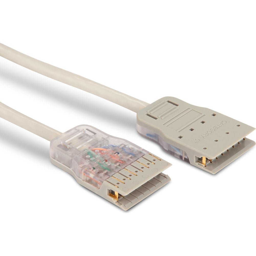 Патч-корд Hyperline PC-110-110-4P-C6-2M-GY 110 тип-110 тип, 4 пары, Cat ...