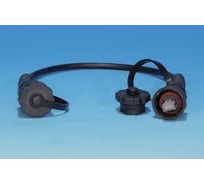 Промышленный патч-корд Hyperline PC-IE-LPM-STP-RJ45-RJ45-C6-1M-BK F/UTP, экранированный, IP67, Cat.6, с защитными крышками, 1 м, черный 45507