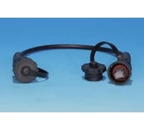 Промышленный патч-корд Hyperline PC-IE-LPM-STP-RJ45-RJ45-C6-2M-BK F/UTP, экранированный, IP67, Cat.6, с защитными крышками, 2 м, черный 47179