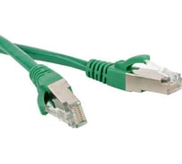 Патч-корд Hyperline PC-LPM-SFTP-RJ45-RJ45-C6-1M-LSZH-GN S/FTP, экранированный, Cat.6 (100% Fluke Component Tested), LSZH, 1 м, зеленый 264455