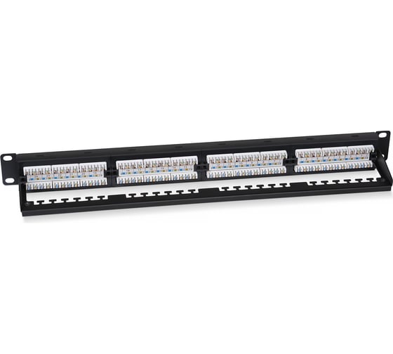 Патч-панель IDC Cabeus 19" (1U), 24 порта RJ-45, категория 6, Dual IDC, с задним кабельным организатором, new PL2-24-Cat.6-Dual