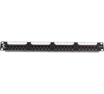 Патч-панель Cabeus IDC 19" (1U), 24 порта RJ-45, категория 5e, Dual IDC, с задним кабельным организатором, new PL2-24-Cat.5e-Dual