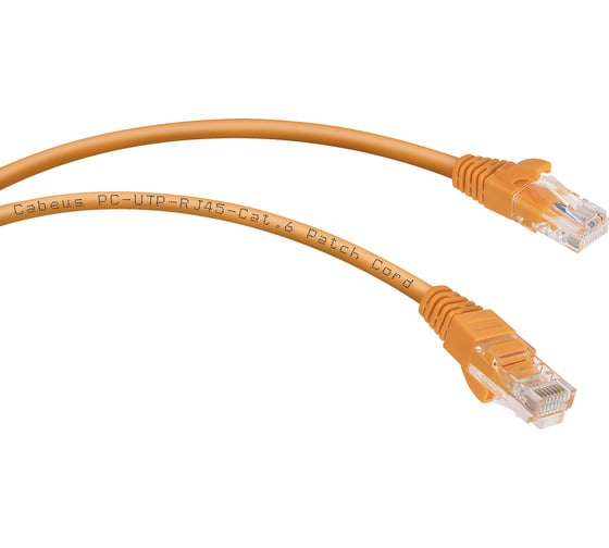 Неэкранированный патч-корд Cabeus U/UTP, категория 6, 2xRJ45/8p8c, оранжевый, LSZH, 3м PC-UTP-RJ45-Cat.6-3m-OR-LSZH 1
