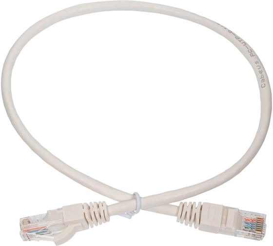 Неэкранированный патч-корд Cabeus U/UTP, категория 5е, 2xRJ45/8p8c, белый, PVC, 0.5м PC-UTP-RJ45-Cat.5e-0.5m-WH 1