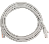 Неэкранированный патч-корд Cabeus U/UTP, категория 5е, 2xRJ45/8p8c, серый, LSZH, 3м PC-UTP-RJ45-Cat.5e-3m-LSZH