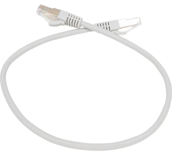 Экранированный патч-корд Cabeus F/UTP, категория 5е, 2xRJ45/8p8c, серый, PVC, 0.5м PC-FTP-RJ45-Cat.5e-0.5m