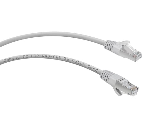Экранированный патч-корд Cabeus F/UTP, категория 5е, 2xRJ45/8p8c, серый, PVC, 3м PC-FTP-RJ45-Cat.5e-3m