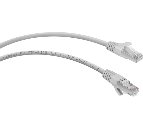 Экранированный патч-корд Cabeus F/UTP, категория 6, 2xRJ45/8p8c, серый, LSZH, 5м PC-FTP-RJ45-Cat.6-5m-LSZH