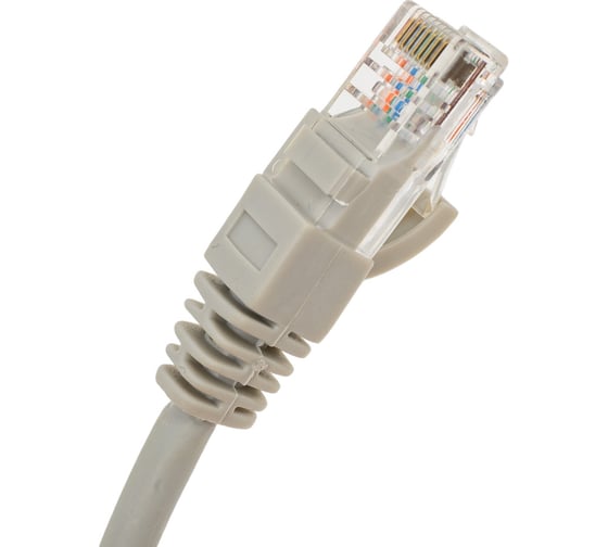 Неэкранированный патч-корд Cabeus U/UTP, категория 5е, 2xRJ45/8p8c, серый, LSZH, 5м PC-UTP-RJ45-Cat.5e-5m-LSZH