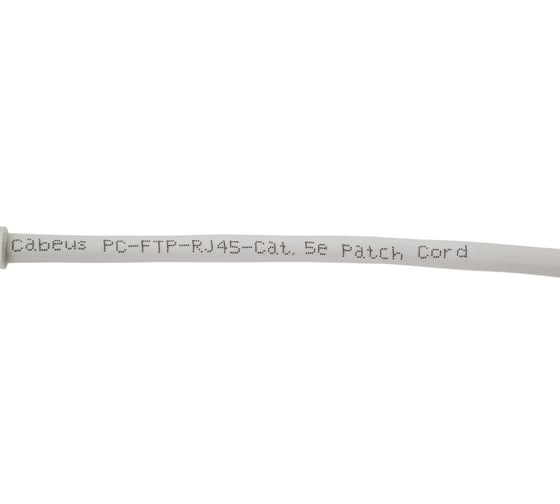 Экранированный патч-корд Cabeus F/UTP, категория 5е, 2xRJ45/8p8c, серый, PVC, 0.3м PC-FTP-RJ45-Cat.5e-0.3m
