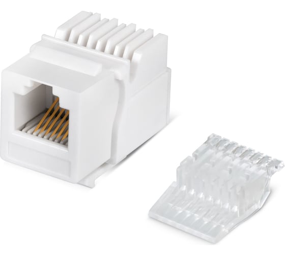 Вставка Keystone Cabeus Jack, RJ-12(6P6C), без инструмента Toolless, белая KJ-RJ12-Toolless 1