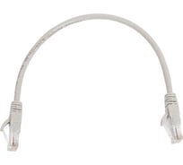 Неэкранированный патч-корд Cabeus U/UTP, категория 5е, 2xRJ45/8p8c, серый, PVC, 0.3м PC-UTP-RJ45-Cat.5e-0.3m