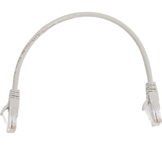 Неэкранированный патч-корд Cabeus U/UTP, категория 5е, 2xRJ45/8p8c, серый, PVC, 0.3м PC-UTP-RJ45-Cat.5e-0.3m 1