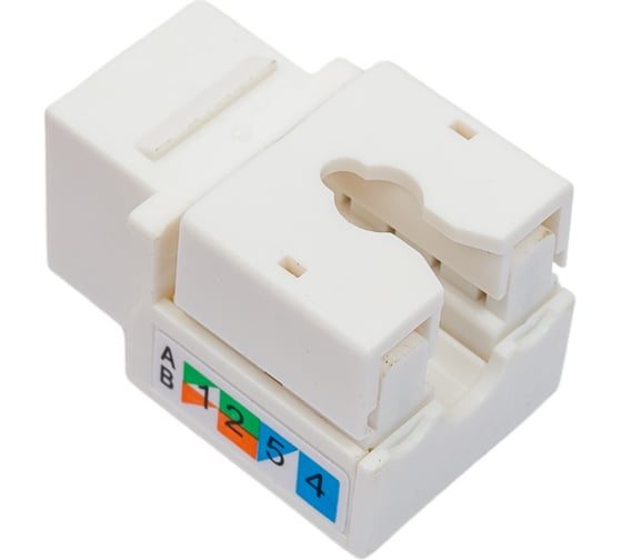 Вставка Keystone Cabeus Jack RJ-45, категория 5e, заделка тип 110, белая KJ-RJ45-Cat.5e-90