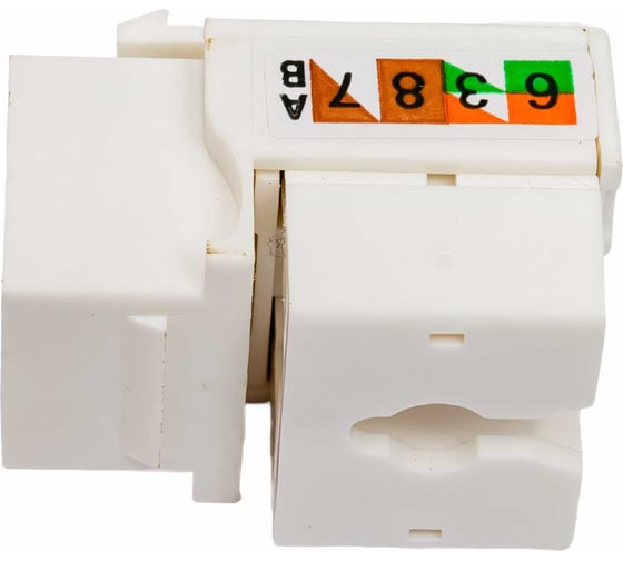 Вставка Keystone Cabeus Jack RJ-45, категория 5e, заделка тип 110, белая KJ-RJ45-Cat.5e-90