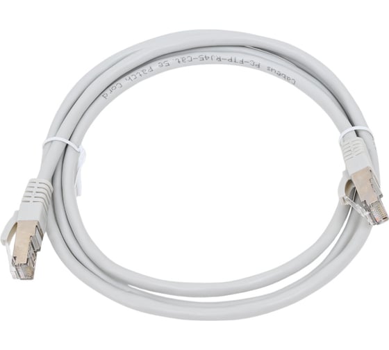 Экранированный патч-корд Cabeus F/UTP, категория 5е, 2xRJ45/8p8c, серый, PVC, 1.5м PC-FTP-RJ45-Cat.5e-1.5m