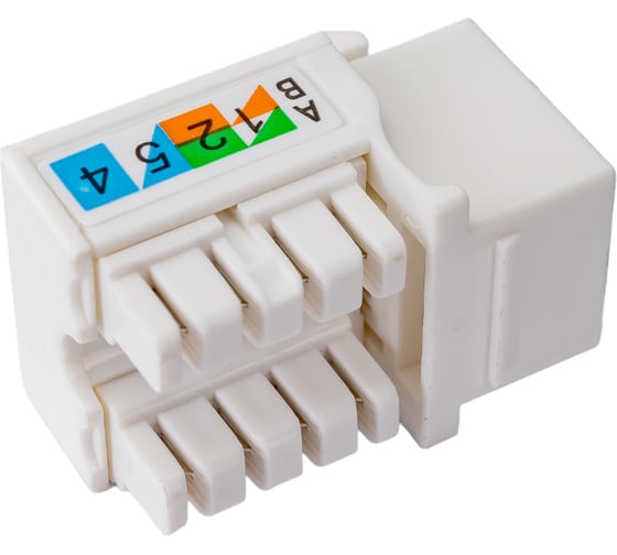 Вставка Keystone Cabeus Jack RJ-45, категория 6, заделка тип 110, белая KJ-RJ45-Cat.6-90