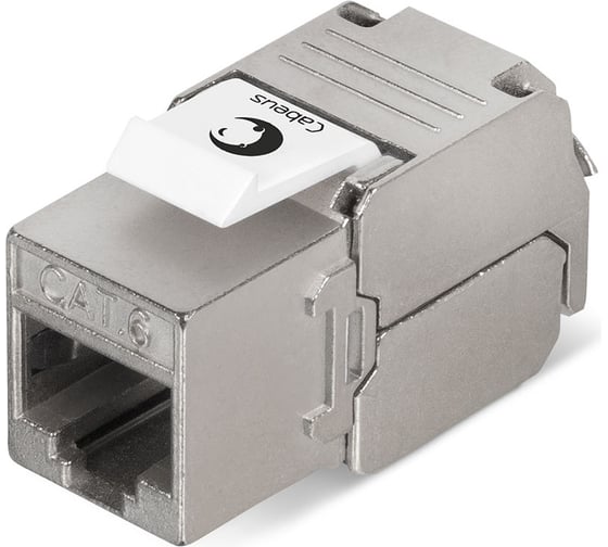 Вставка Keystone Cabeus Jack RJ-45(8P8C), 180 градусов, категория 6, экранированная, без инструмента Toolless KJ-RJ45-Cat.6-SH-180-Toolless 1
