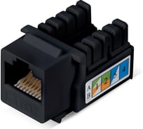 Вставка Keystone Cabeus Jack RJ-45, категория 6, заделка тип 110, черная KJ-RJ45-Cat.6-90-BK
