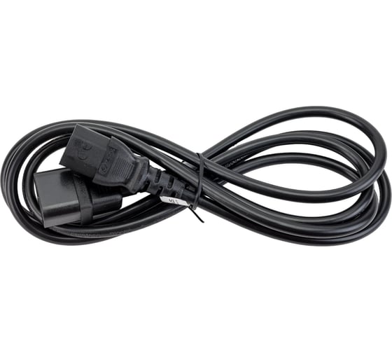 Кабель питания Cabeus монитор-компьютер IEC 320 C13 - IEC 320 C14 (3x1.0), 1.8 м PC-189-VDE-1.0-1.8M