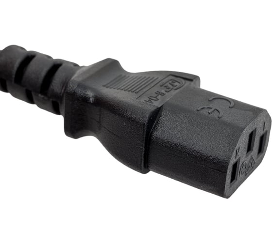 Кабель питания Cabeus монитор-компьютер IEC 320 C13 - IEC 320 C14 (3x1.0), 1.8 м PC-189-VDE-1.0-1.8M