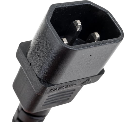 Кабель питания Cabeus монитор-компьютер IEC 320 C13 - IEC 320 C14 (3x1.0), 1.8 м PC-189-VDE-1.0-1.8M